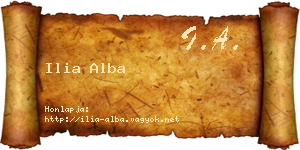 Ilia Alba névjegykártya